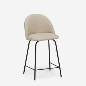 LAVAL — Mid-century modern counter stool with backrest 61 cm (99-36-68-95)