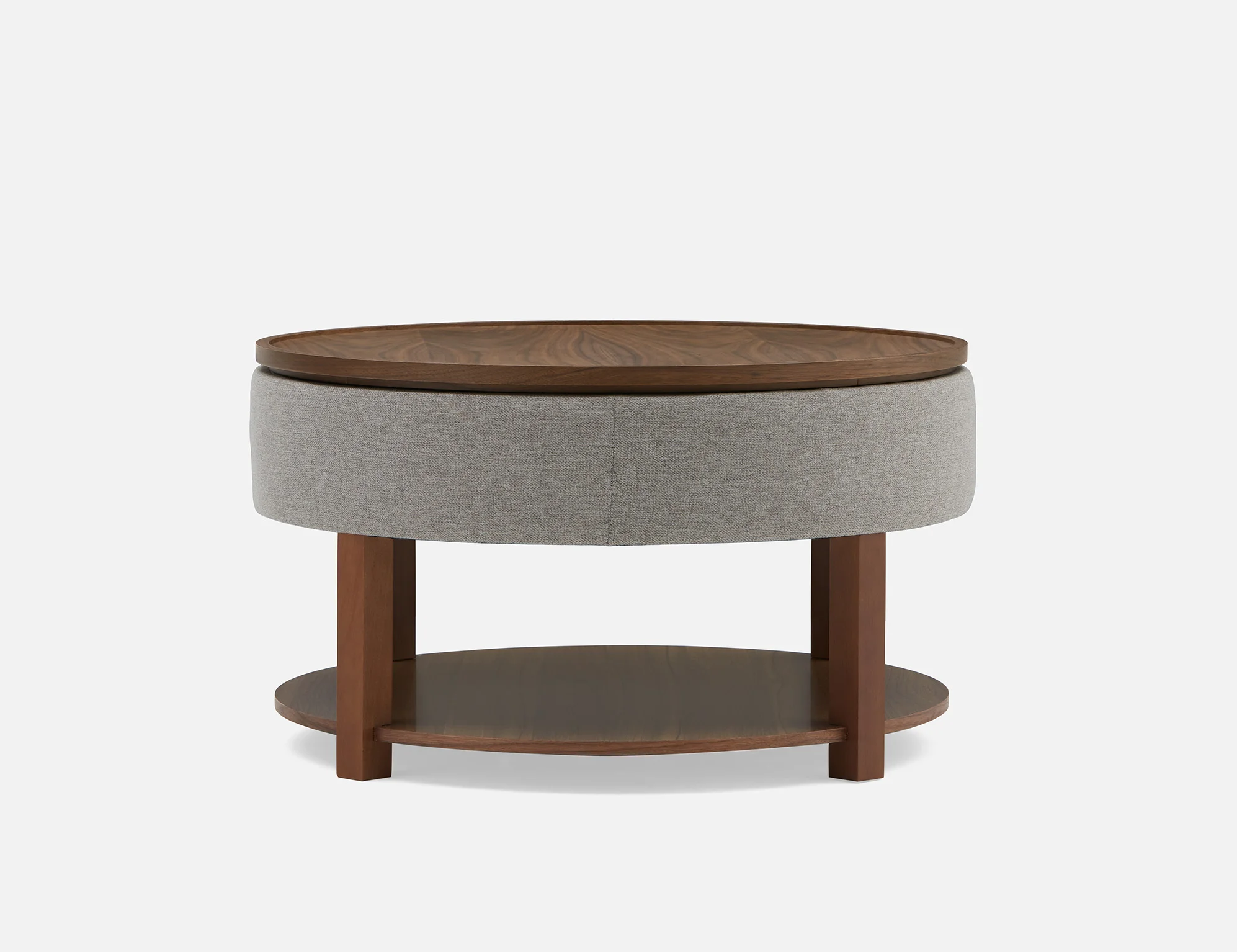 DAMIAN — Wood veneer lift-top coffee table with storage 84 cm - Image 2