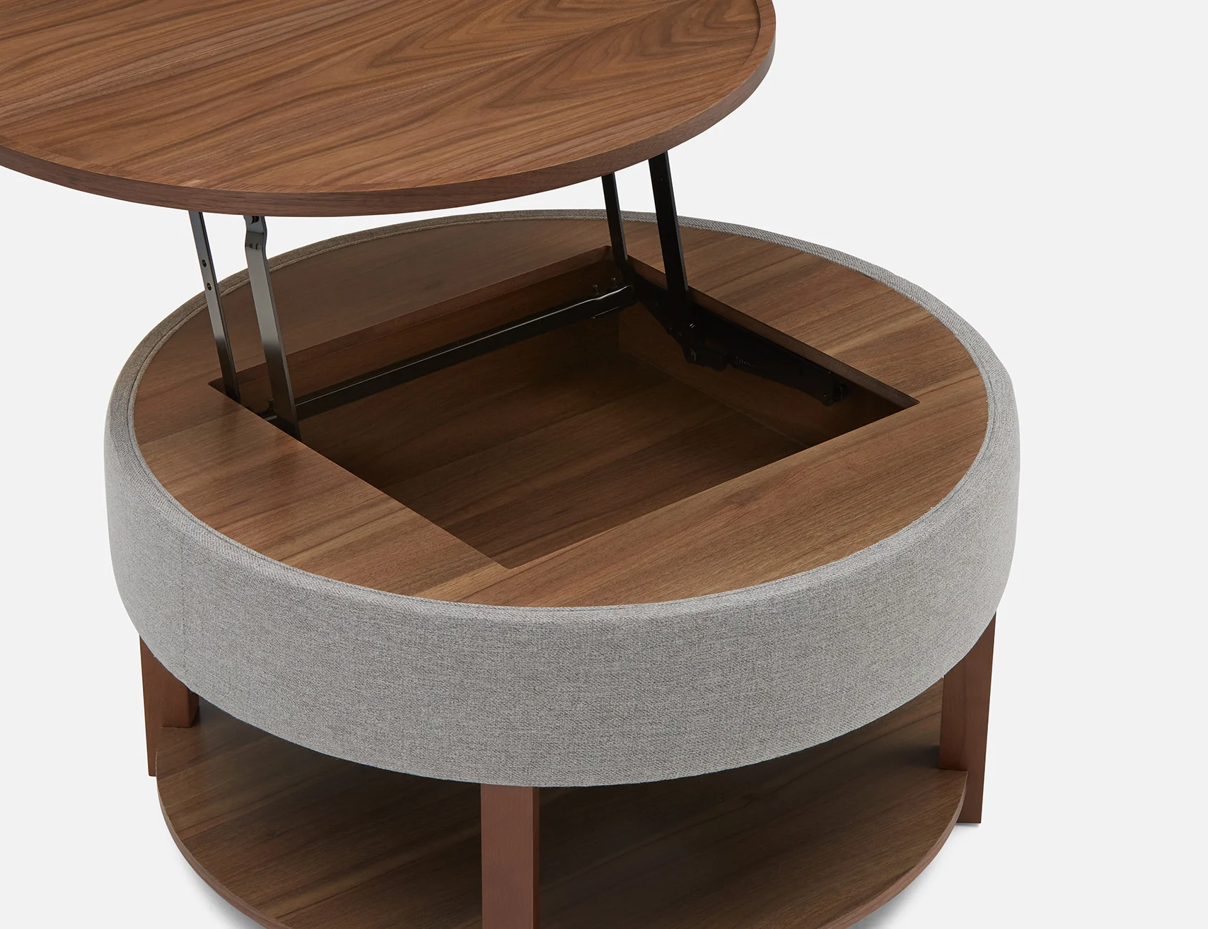 DAMIAN — Wood veneer lift-top coffee table with storage 84 cm - Image 4