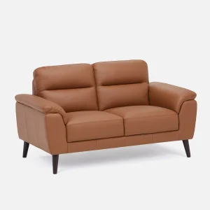 GAMARRA — 100% leather modern contemporary loveseat (72-10-78-31)