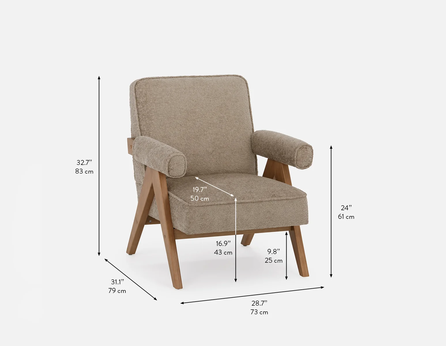 HAZEL — Midcentury classic accent chair (88-69-30-93) - Image 11