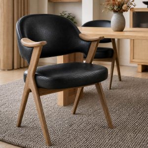 LORENA — Ash wood dining armchair (42-43-35-20)