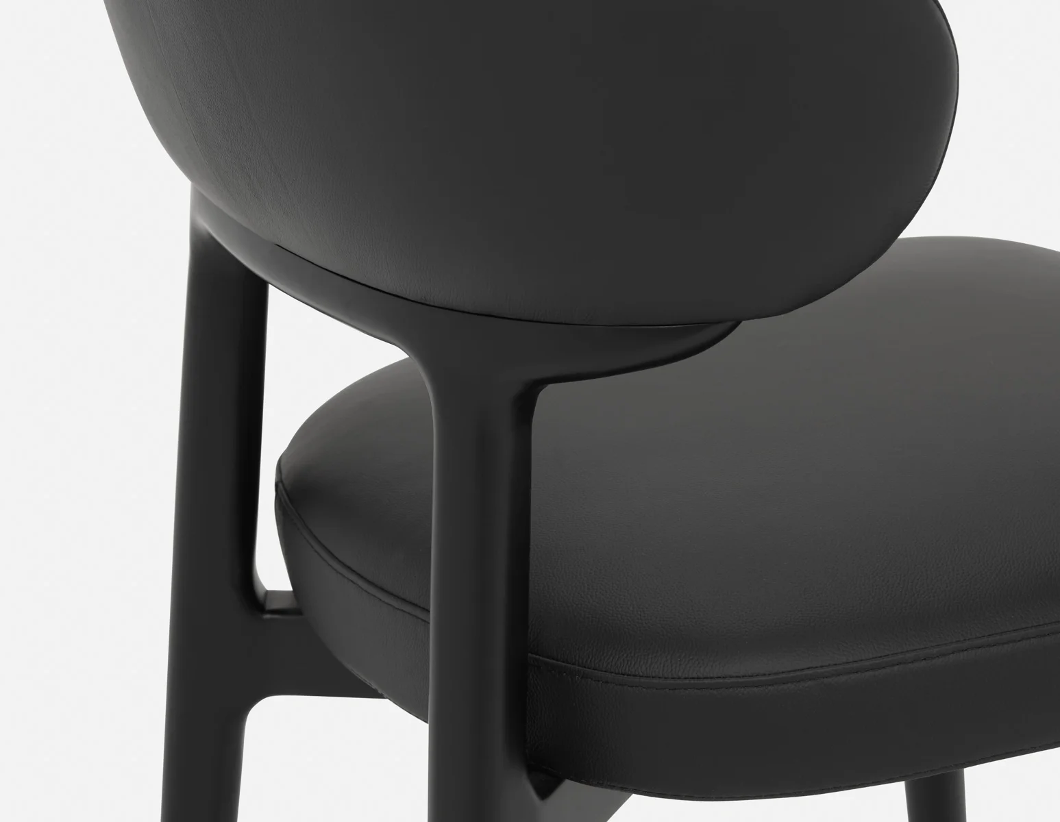 SEVILLE — 100% leather mid-century dining chair (48-33-04-20) - Image 6