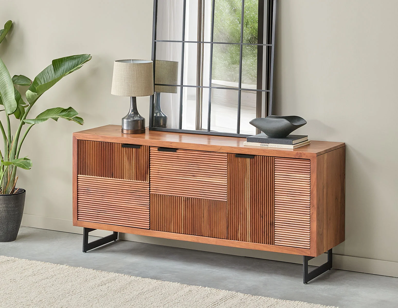 LYON — Acacia wood sideboard 175 cm