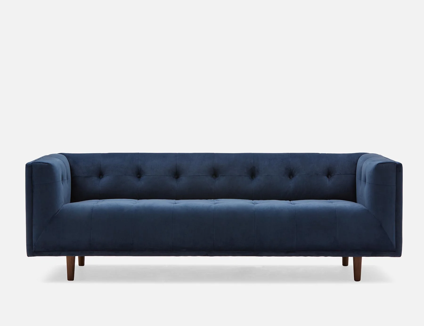 LORETTA — Mid-century modern velvet 3-seater sofa (18-76-63-60) - Image 2
