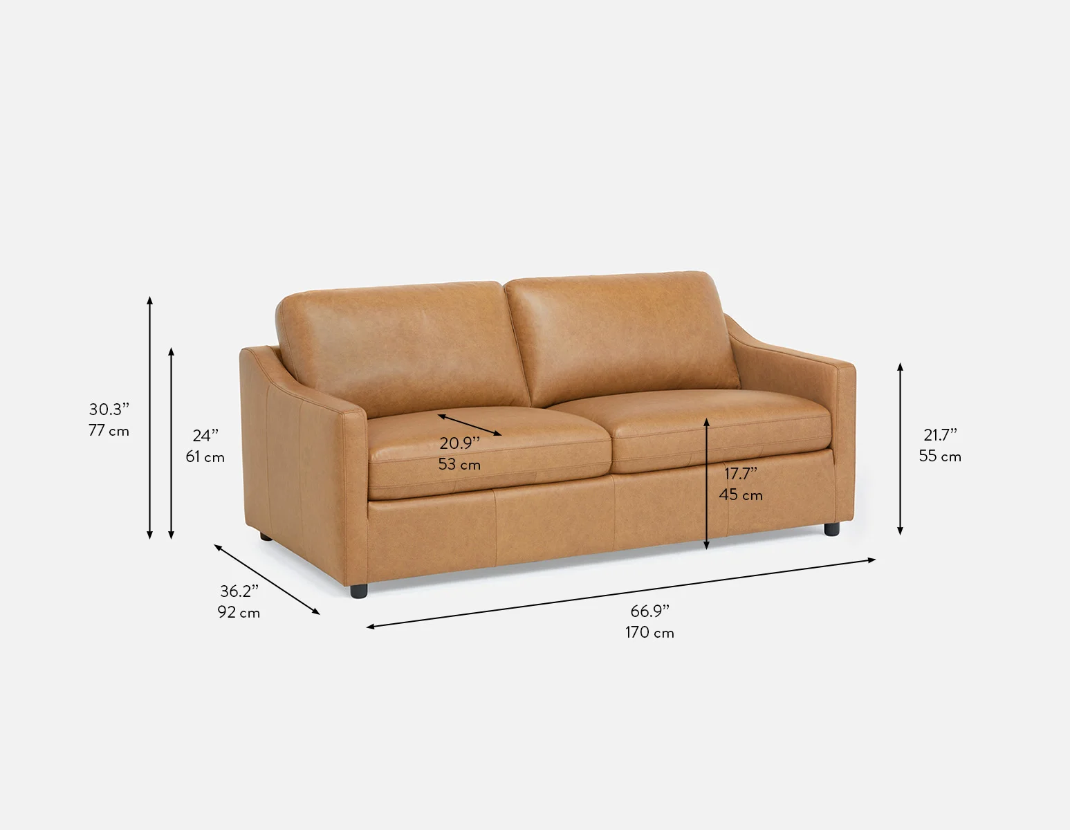 LIMA — Modern 100% leather 3-seater sofa - Image 12