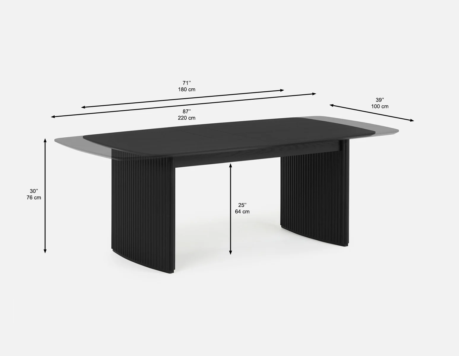 LESTER — Extendable dining table 180 cm to 220 cm (83-65-40-20) - Image 13