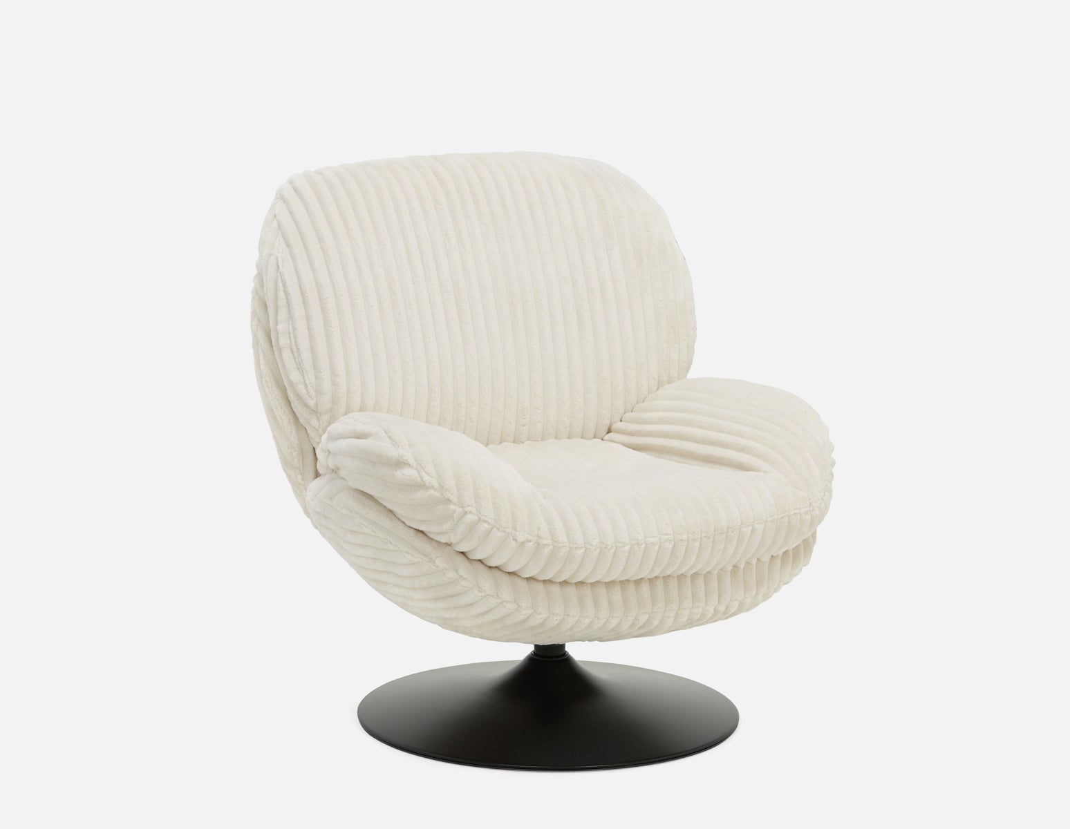 ROUSSEAU — Corduroy accent chair (57-77-60-46)