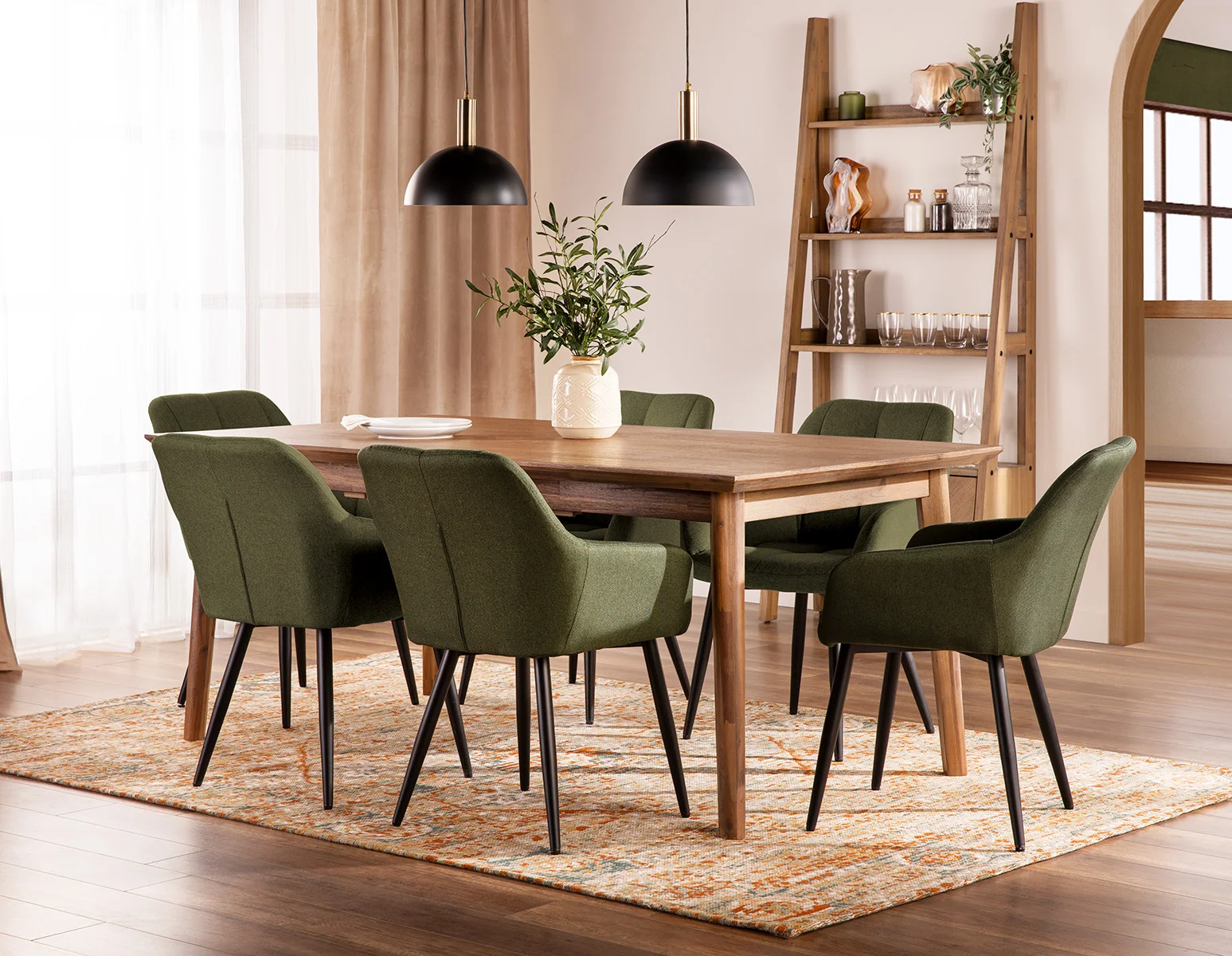 DINA — Extendable acacia wood dining table 180 cm to 260 cm - Image 8