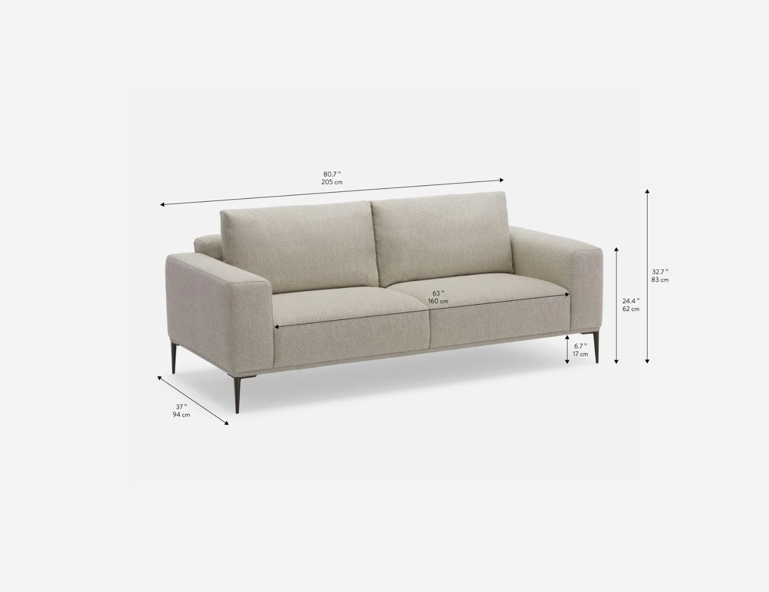LOUNIS — Contemporary 3-seater sofa (31-43-89-95) - Image 7