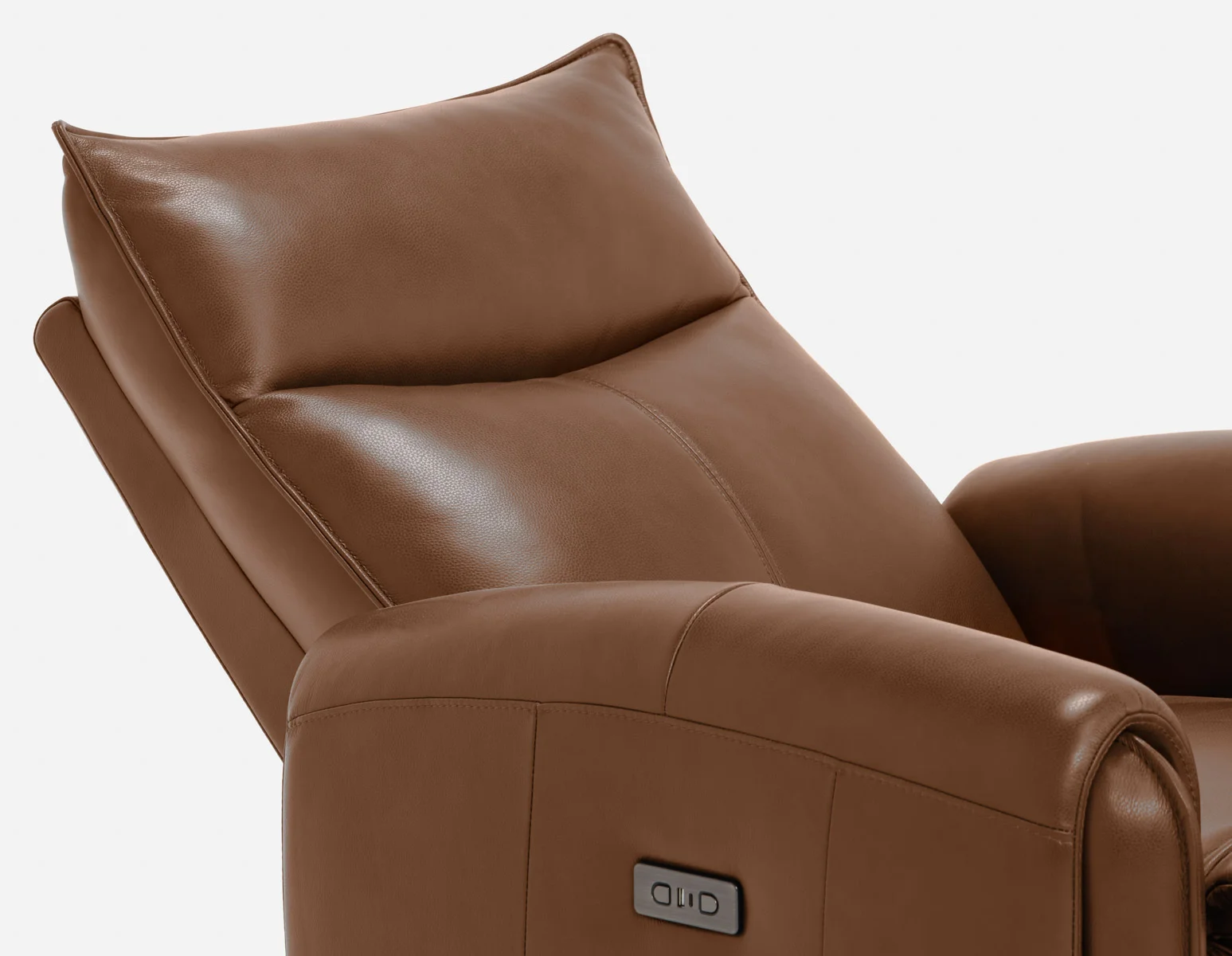 CALVERO — Contemporary power-reclining and glider 100% leather armchair with usb port (84-12-10-96-F) - Image 8