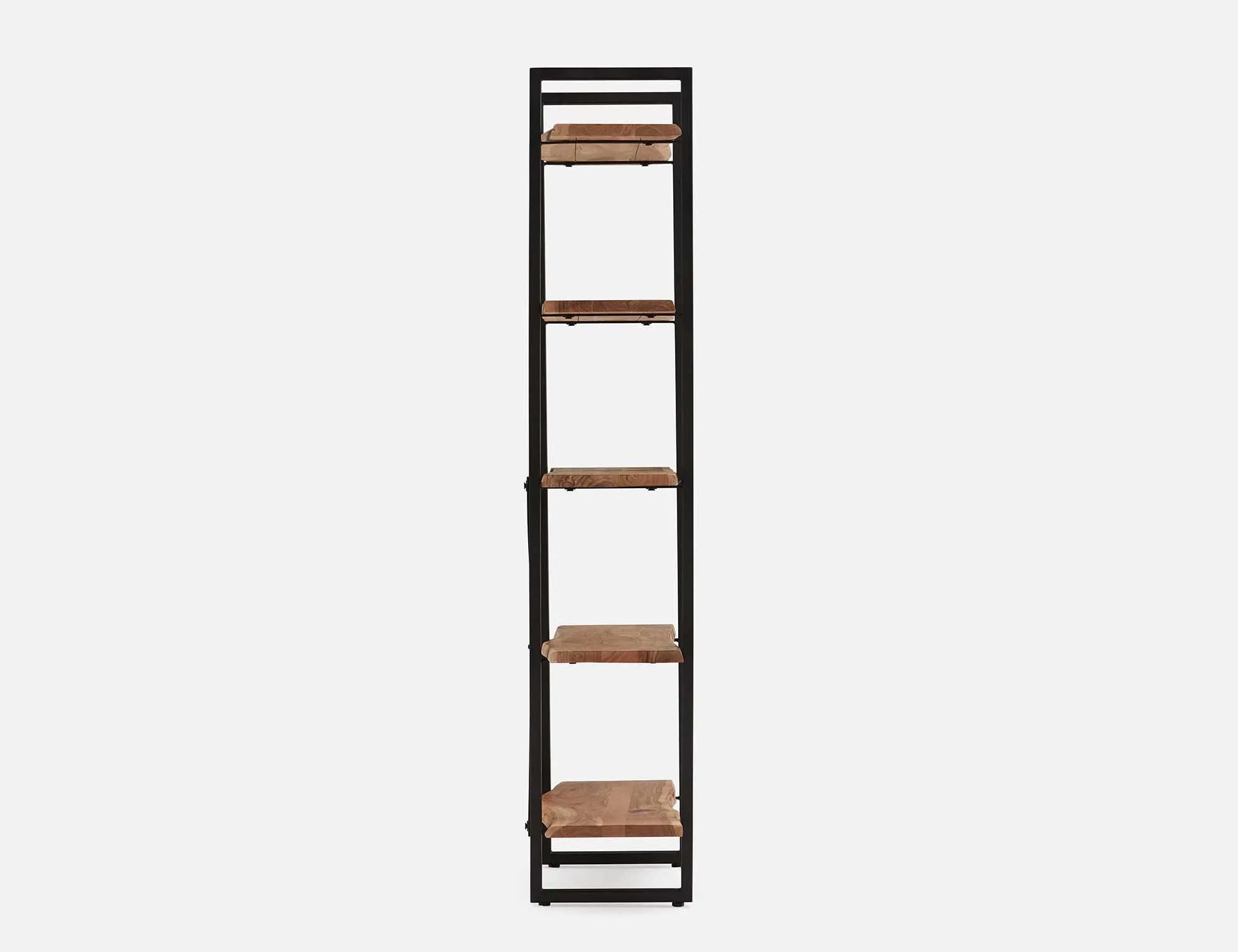 RENO — Acacia wood 5-tier bookcase - Image 10