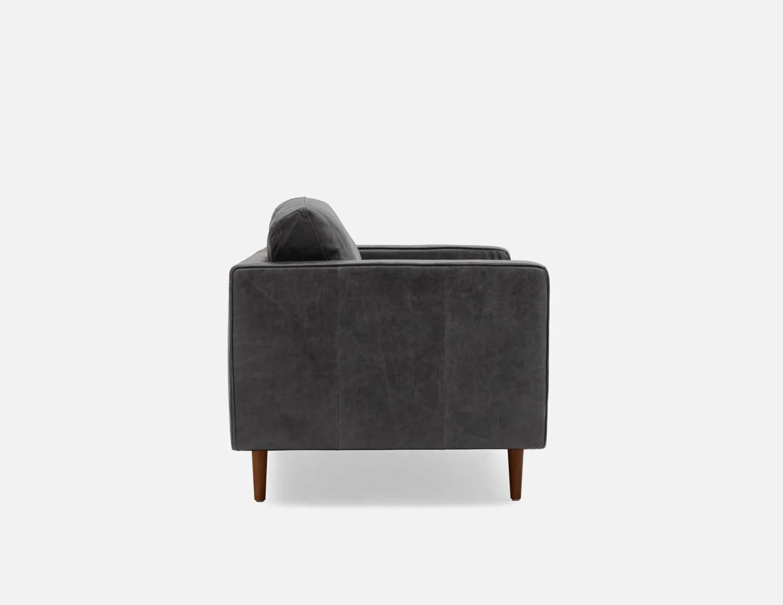 KINSEY — Mid-century modern 100% leather 3-seater sofa (94-25-26-20) - Image 6