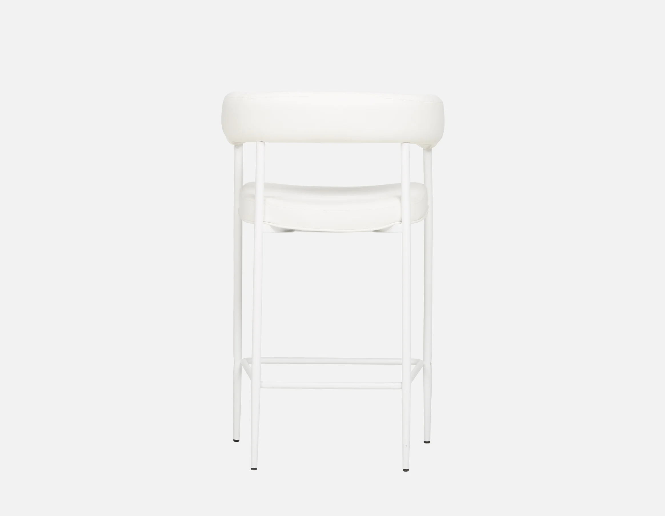 TAURO — Leatherette stool, brushed frame, seat height 66cm - Image 5