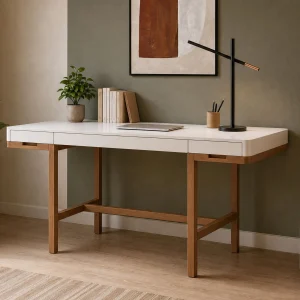 ADEL — Solid ash wood desk 166 cm