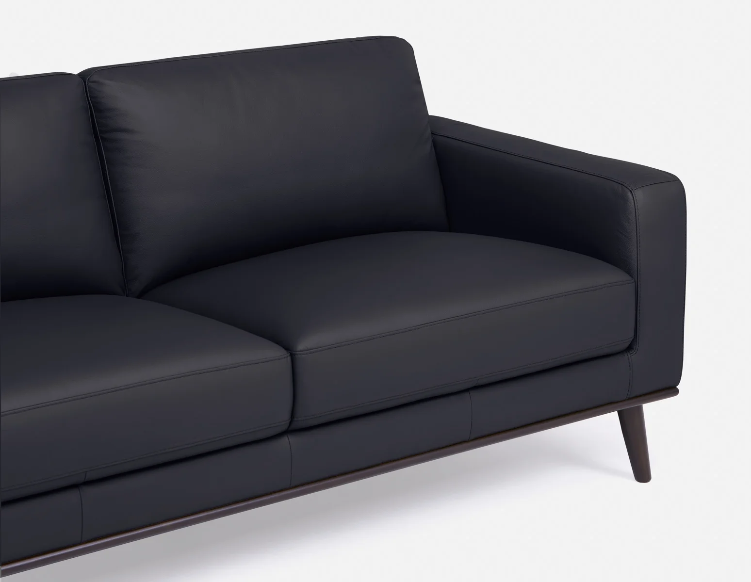 BETTA — 100% leather mid century loveseat (24-76-17-20) - Image 7