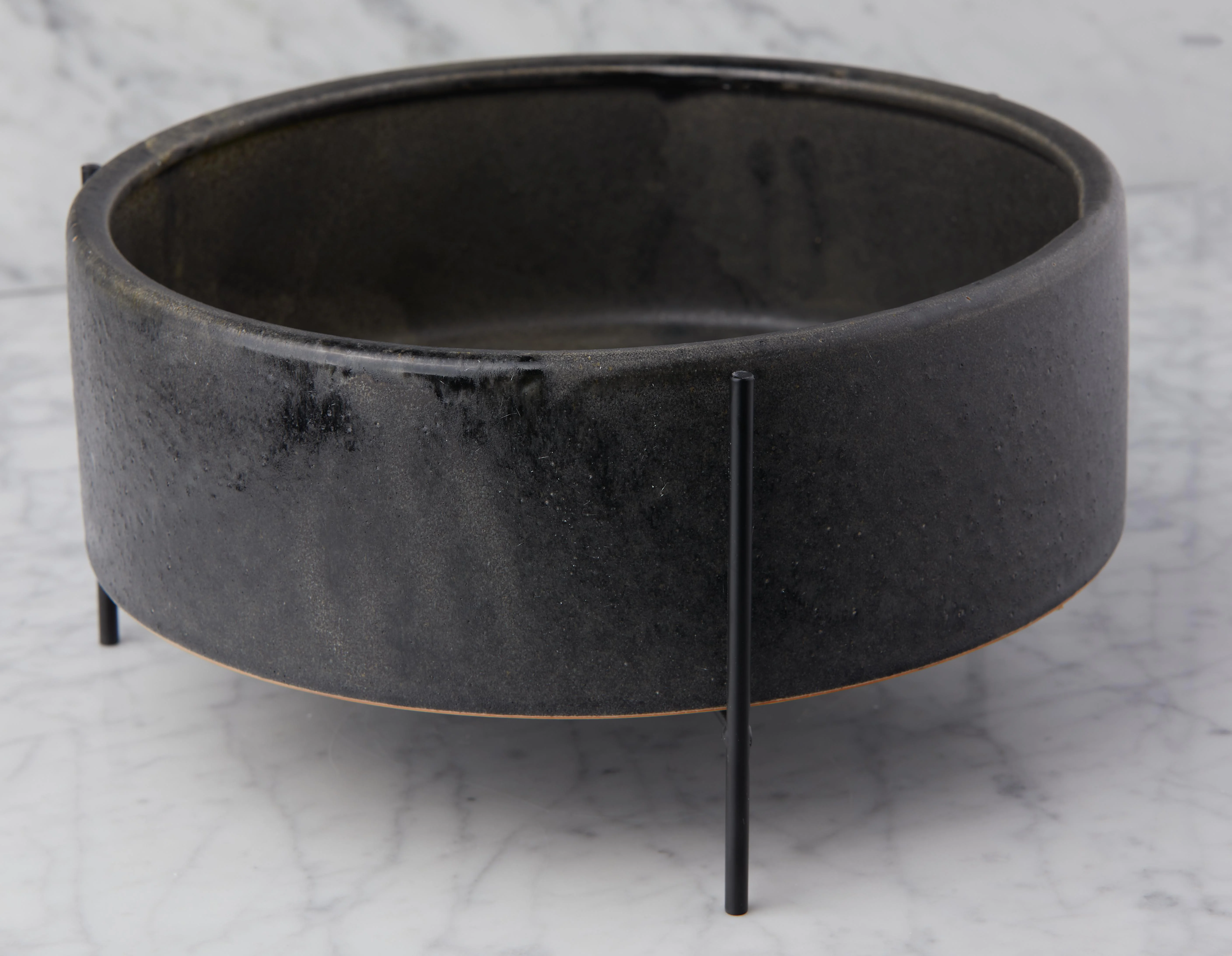 KENDALL — Ceramic planter with metal stand 34 cm - Image 5