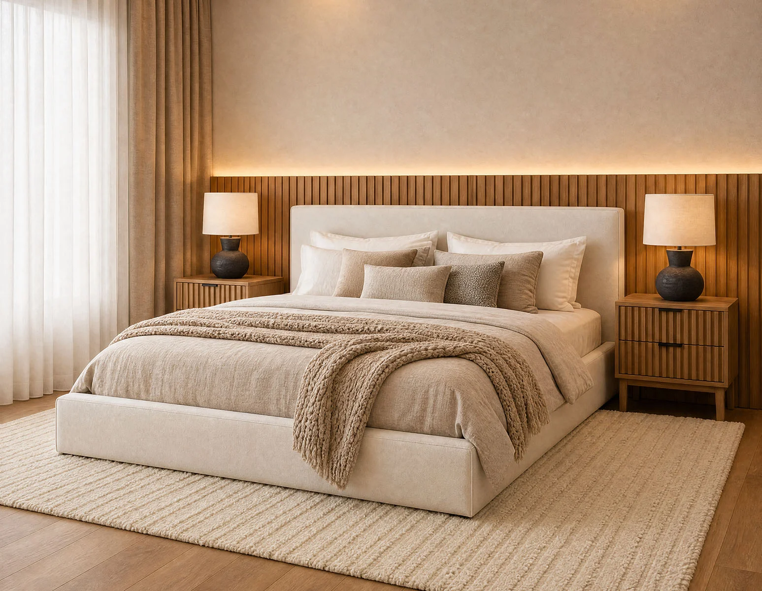 SORGUE — Upholstered queen size bed with storage (28-49-09-30)