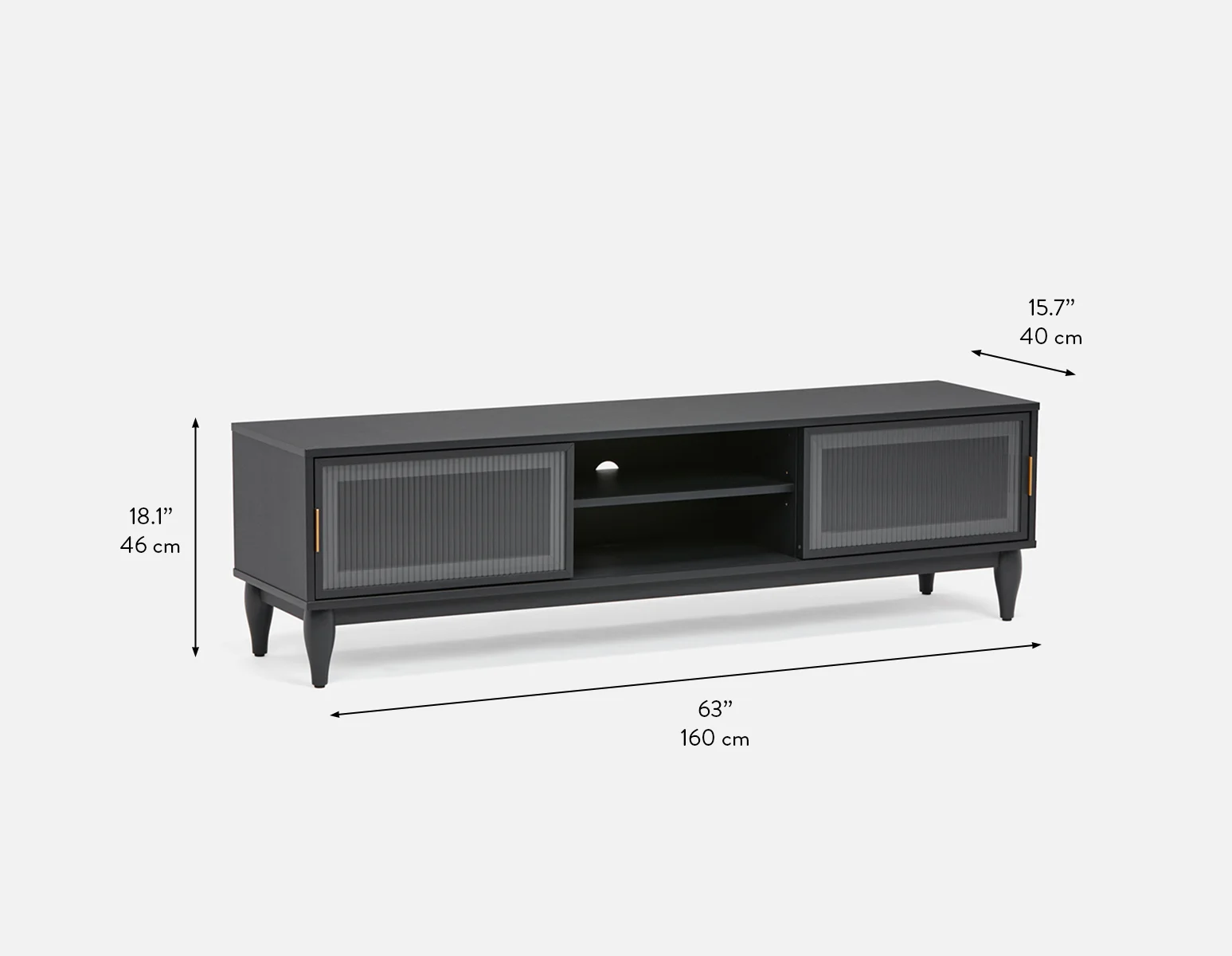 ALLESSIO — Modern contemporary media unit 160 cm (58-94-11-20) - Image 11