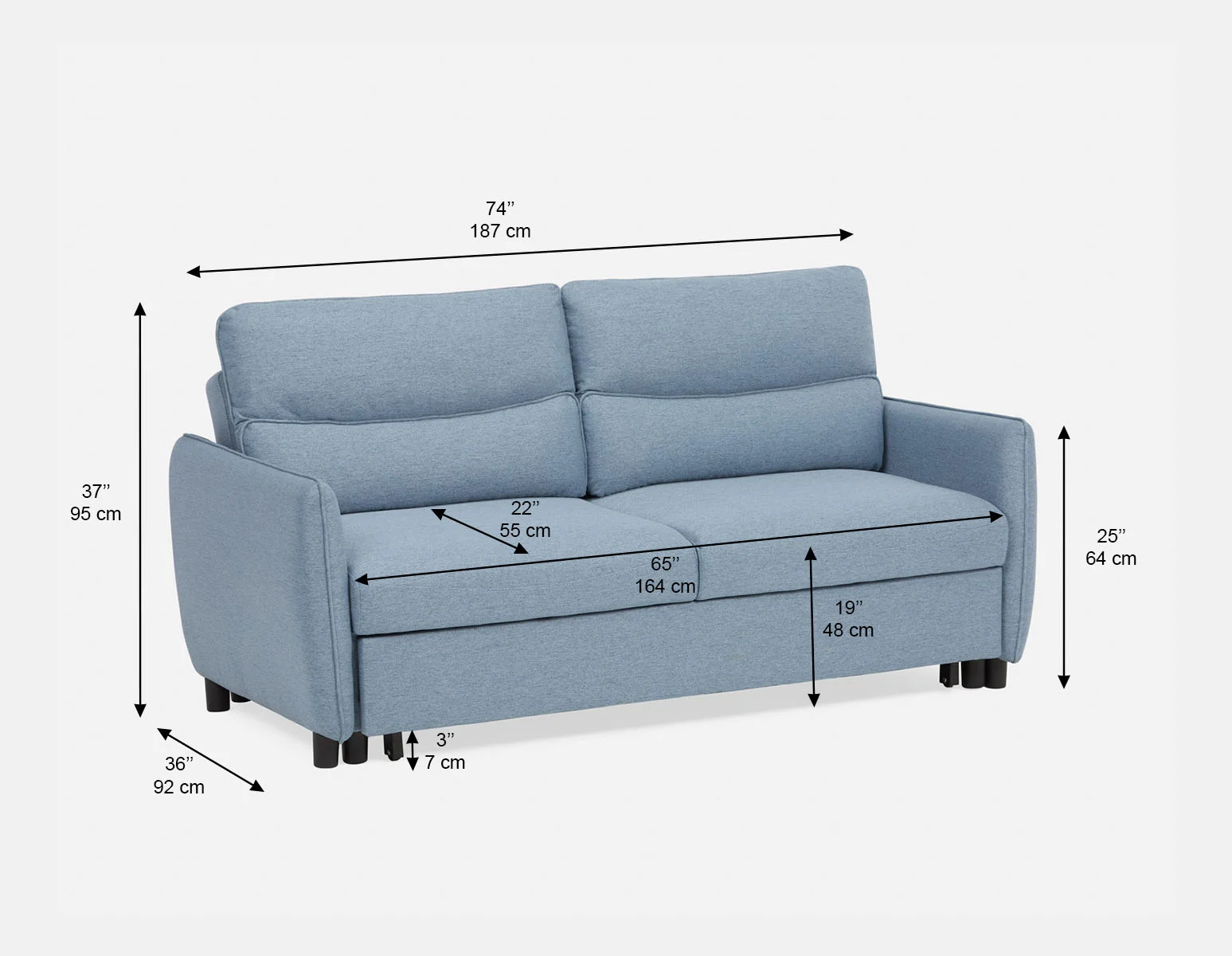 VERONIQUE — Contemporary sofa-bed (49-83-84-60) - Image 14