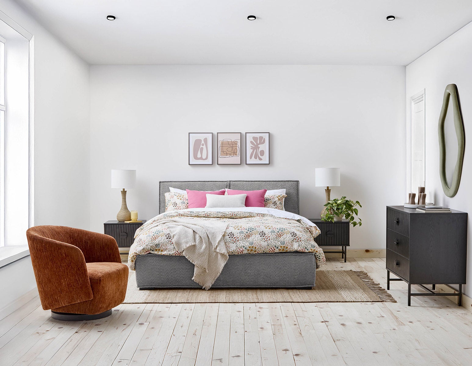 TONYA — Double size bed with storage (63-09-74-30)