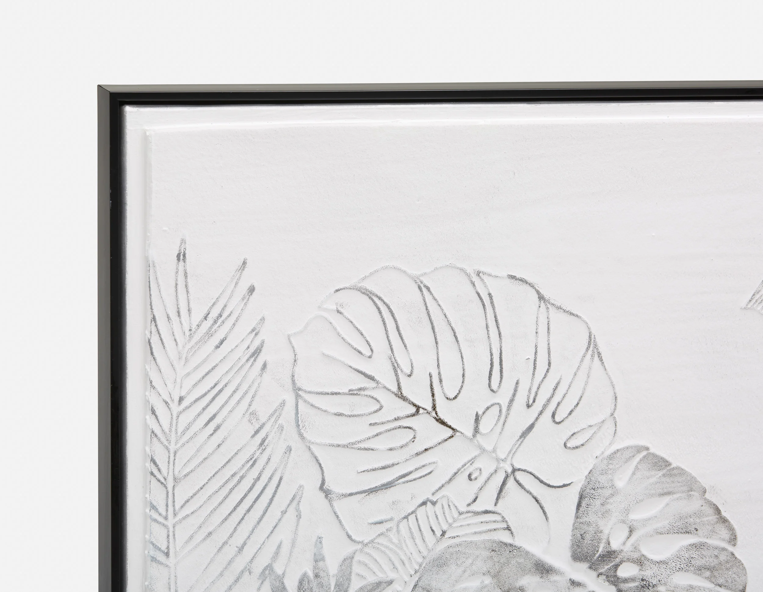 FEUILLES I — Framed hand embellished giclée 80x120cm - Image 2