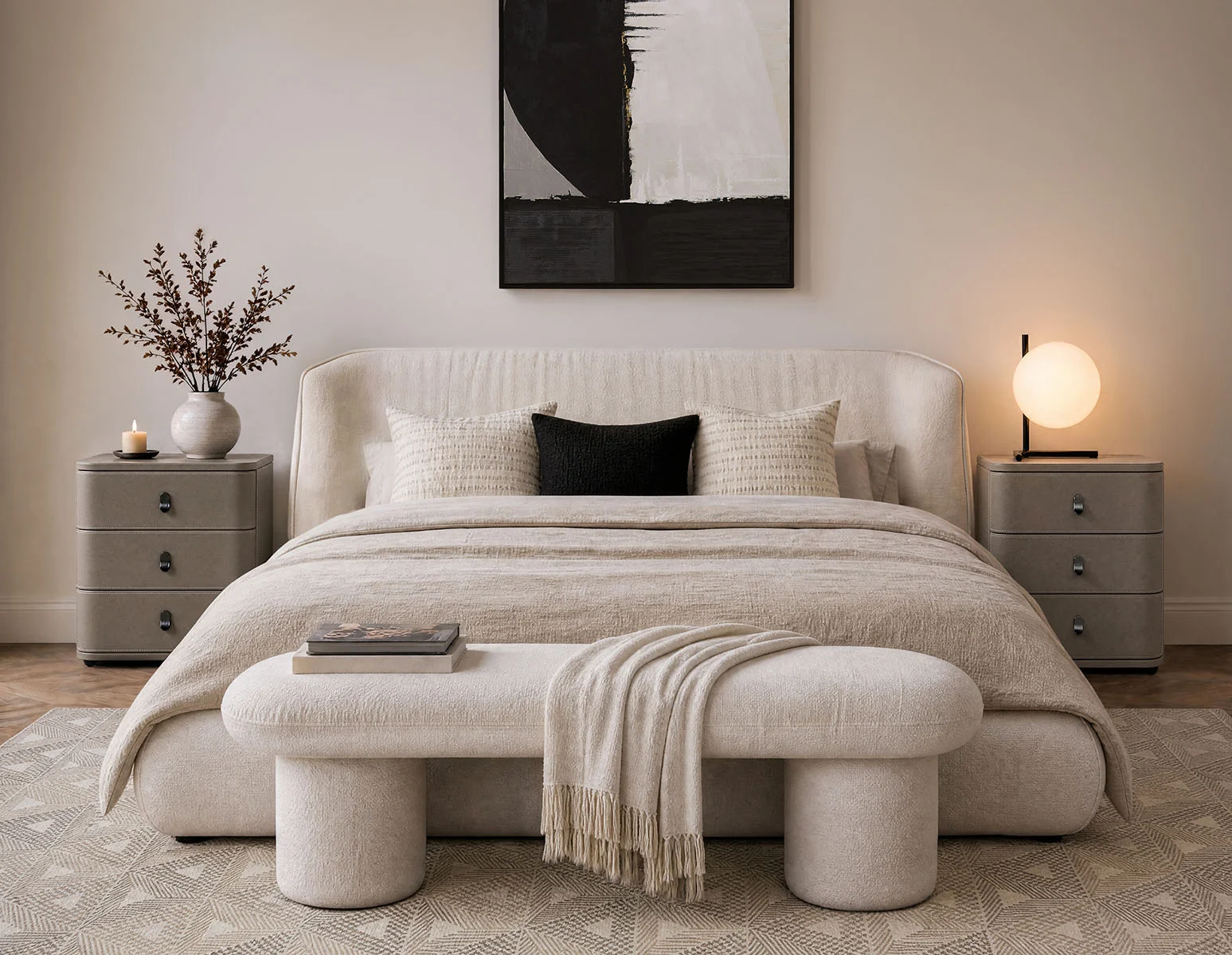 GAEL — Contemporary 3-drawer nightstand - Image 18