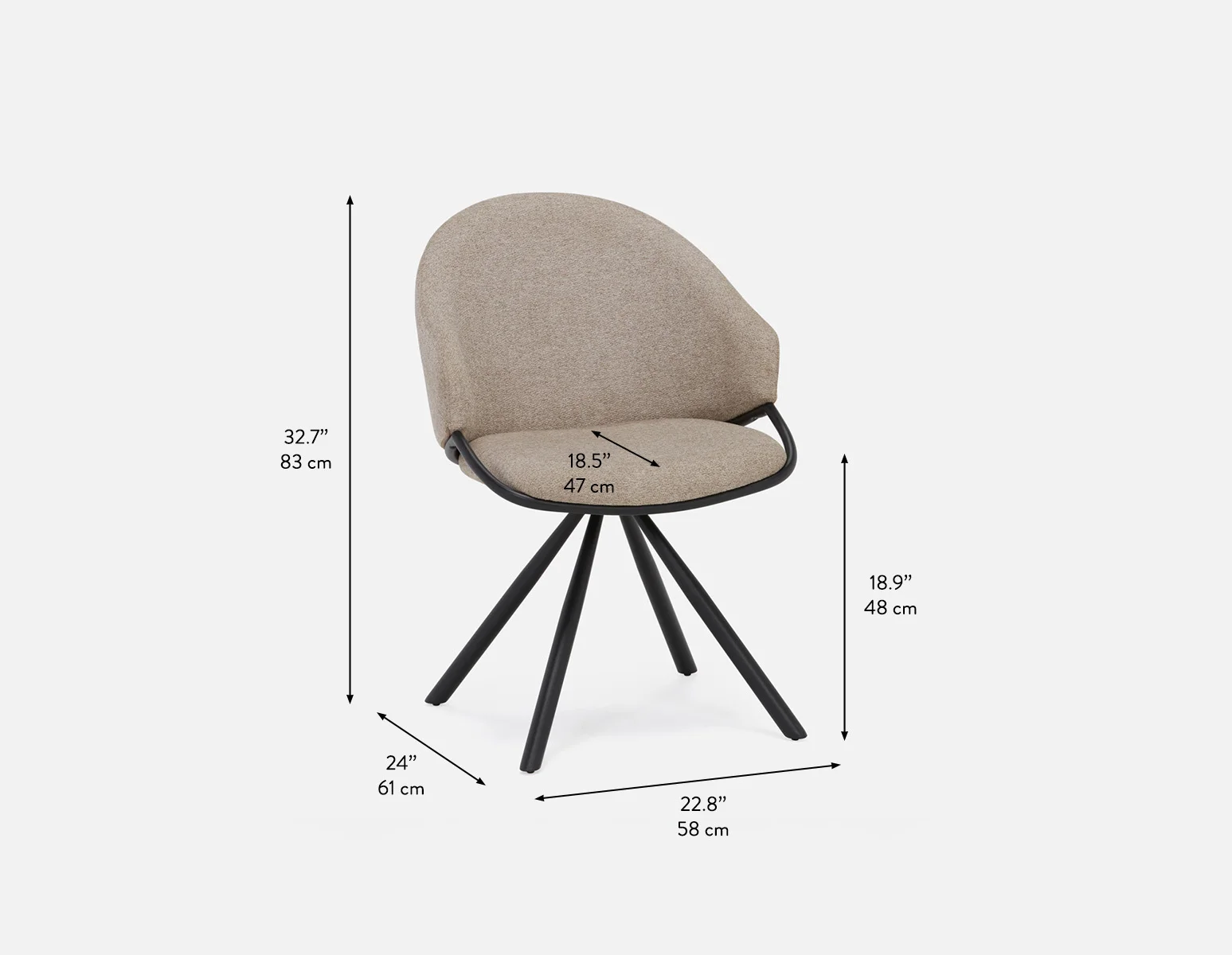 YANO — Modern contemporary dining chair (28-39-95-93) - Image 11