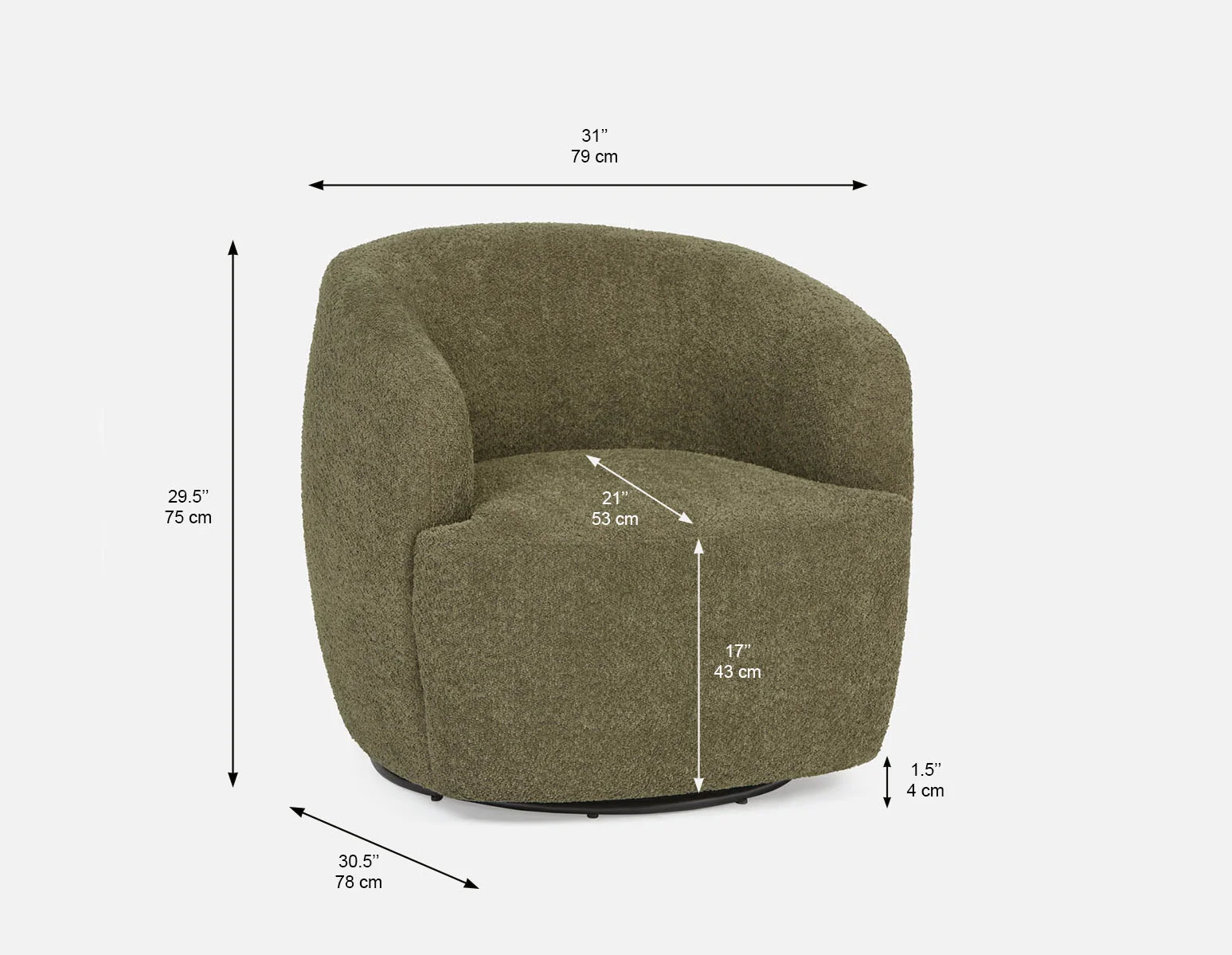 JANELLE — Swivel armchair (12-62-65-70) - Image 11