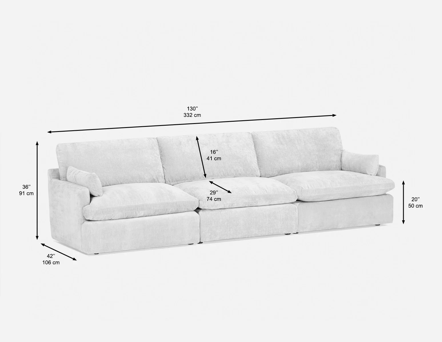 CHABLIS — 3-pc modular interchangeable sofa (02-23-84-62) - Image 6