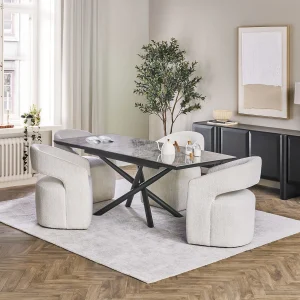 TIVOLI — Modern contemporary dining chair on casters (53-78-07-95)