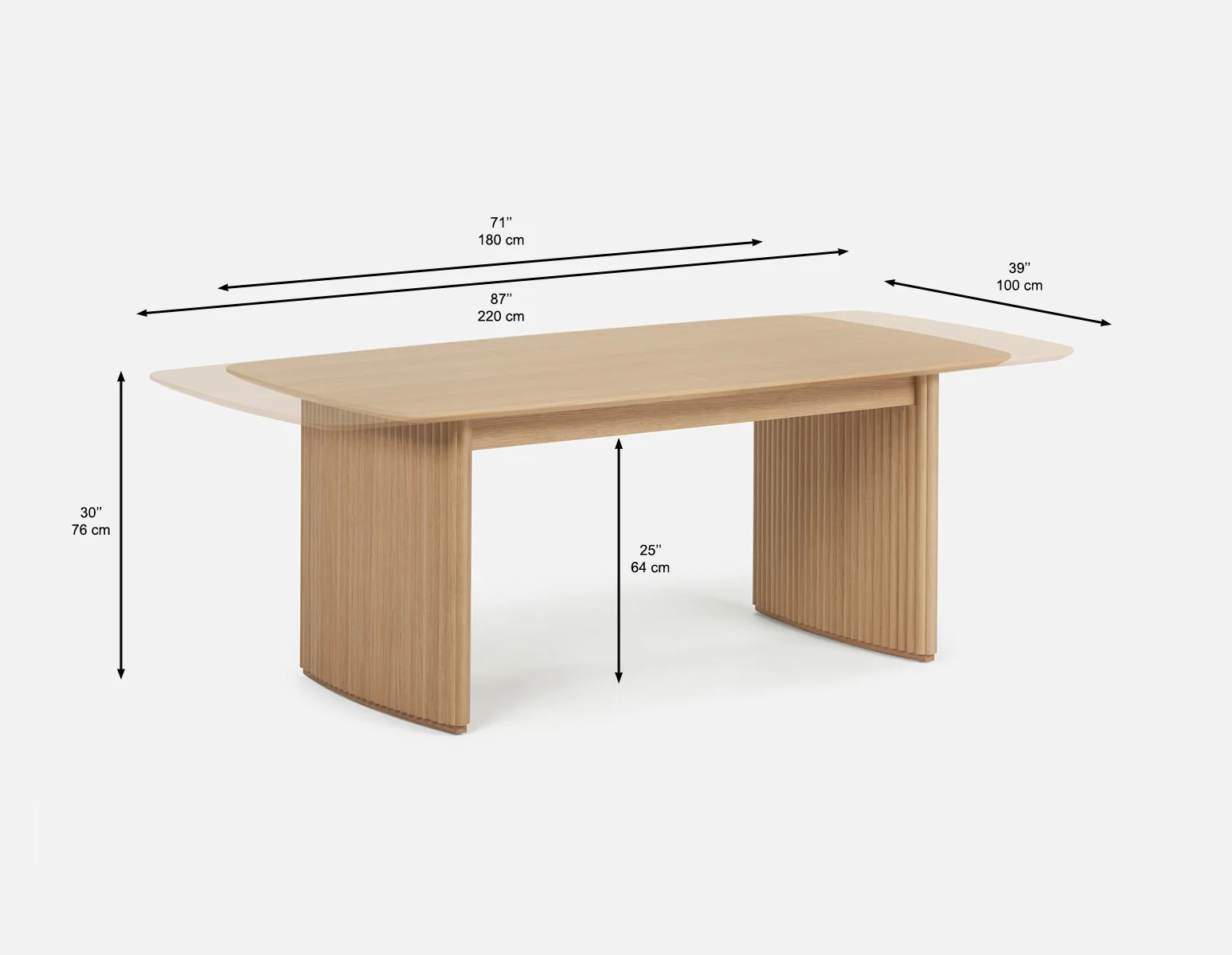 LESTER — Extendable dining table 180 cm to 220 cm (83-65-40-42-D) - Image 13
