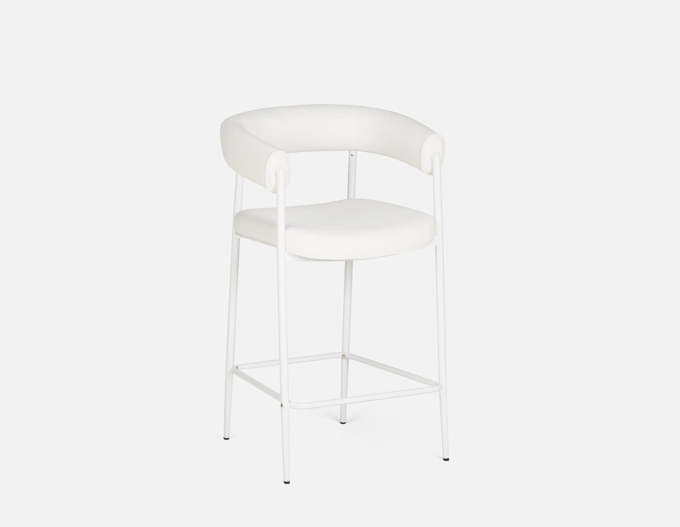 TAURO — Leatherette stool, brushed frame, seat height 66cm - Image 9