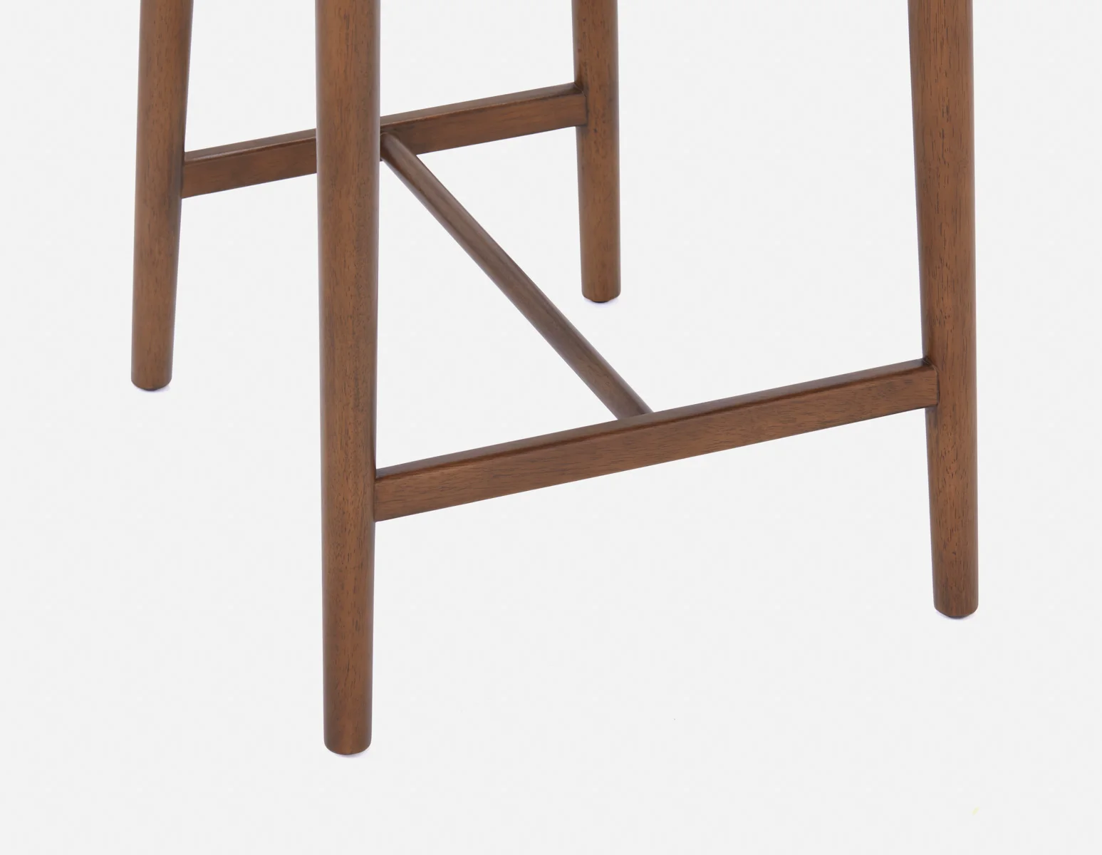 SEVILLE — 100% leather mid-century counter stool 66cm (45-12-99-93) - Image 4