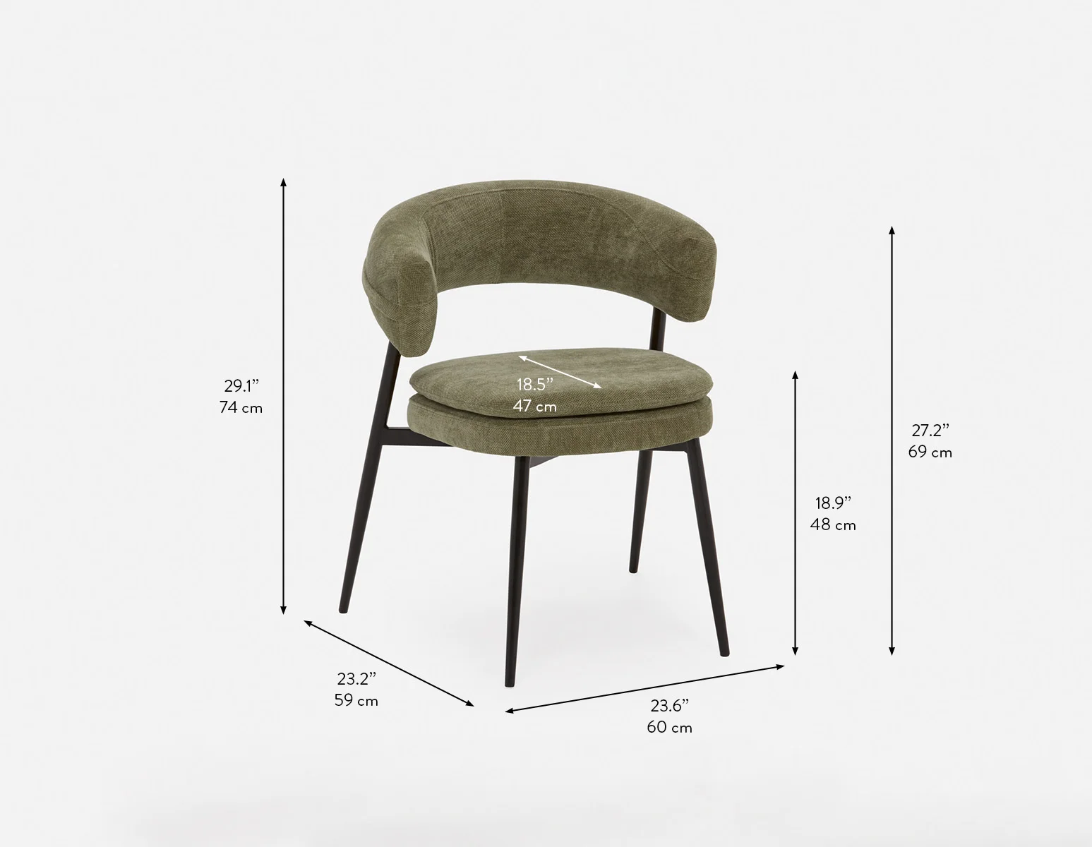 IFRAN — Modern contemporary dining chair (42-92-60-70) - Image 8
