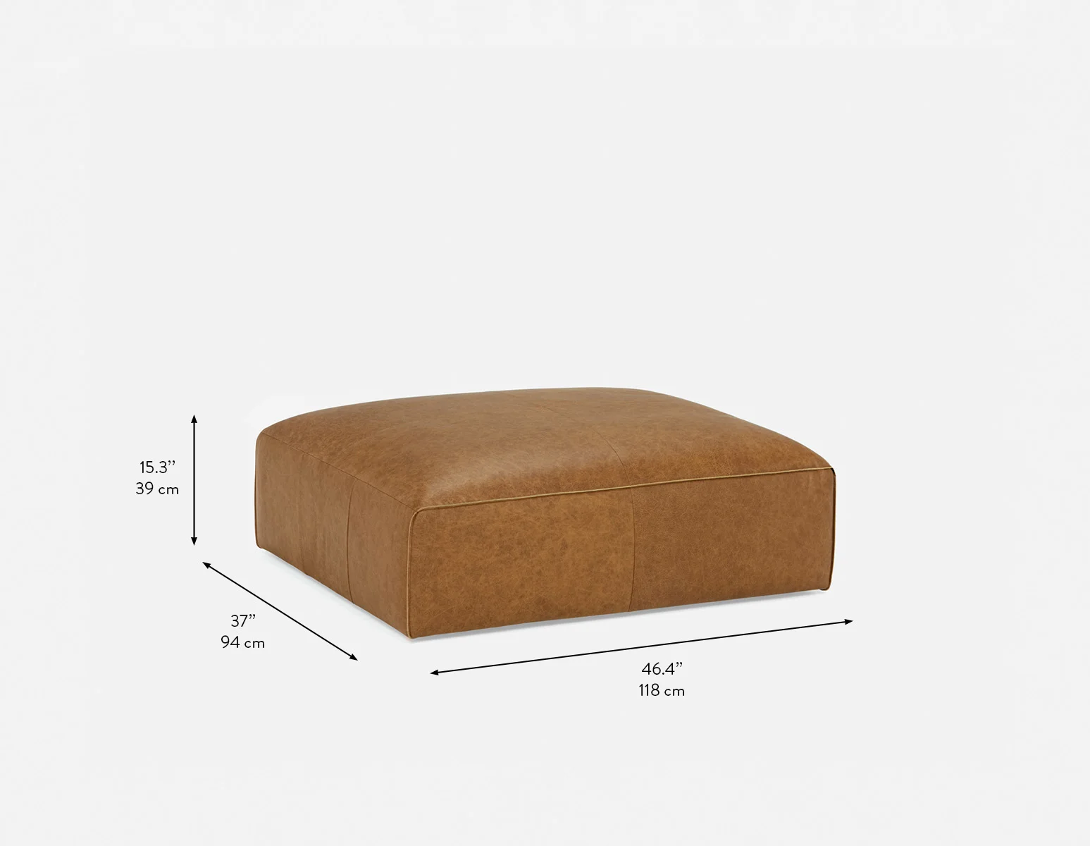 MONTE — 100% leather ottoman (08-82-47-67) - Image 8