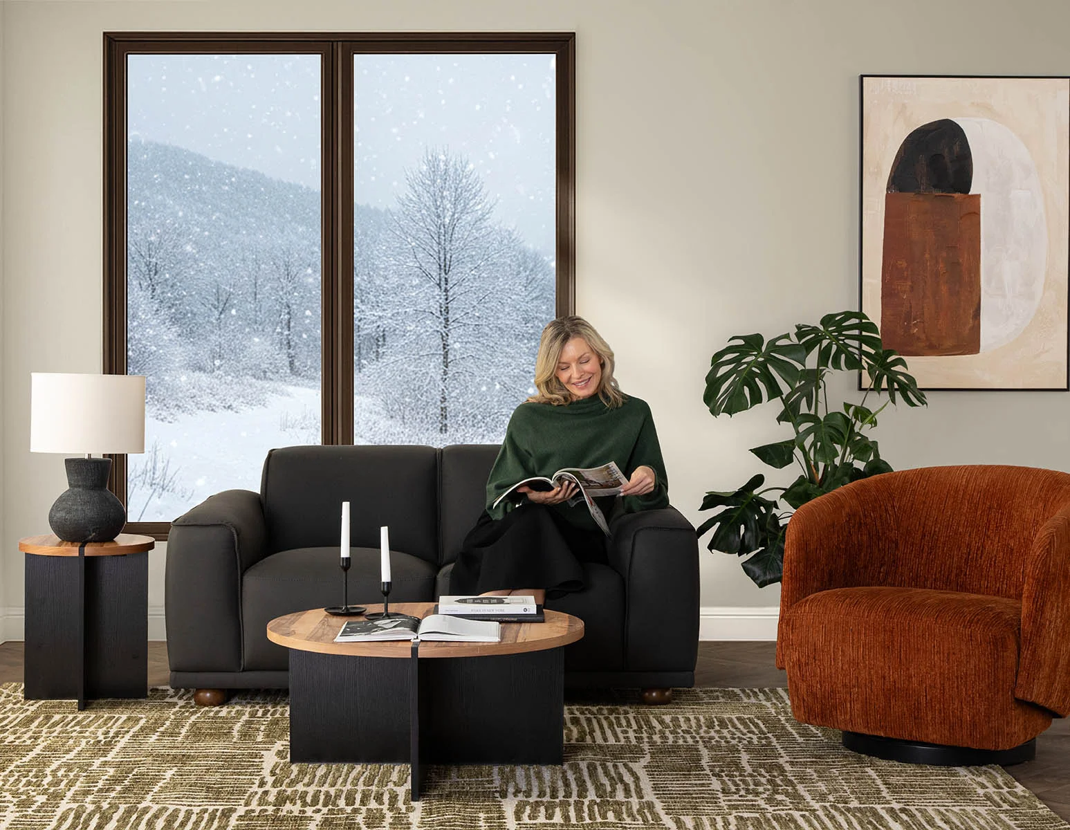 VIGO — 100% leather apartment sofa (71-99-64-20)