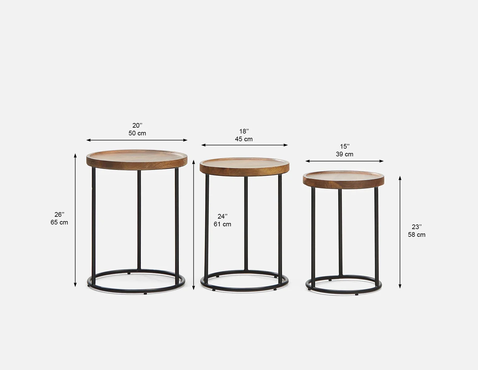 XACHARY — Set of 3 nesting tables - Image 7