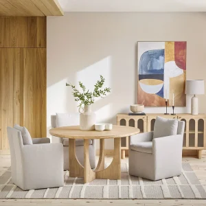 PRIYA — Round acacia wood dining table 140cm (82-02-54-42)