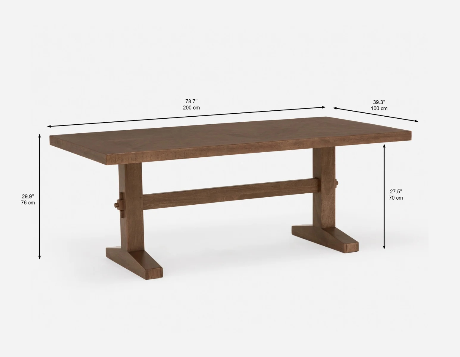 CELIO — Rustic dining table 200 cm (97-53-42-96) - Image 9