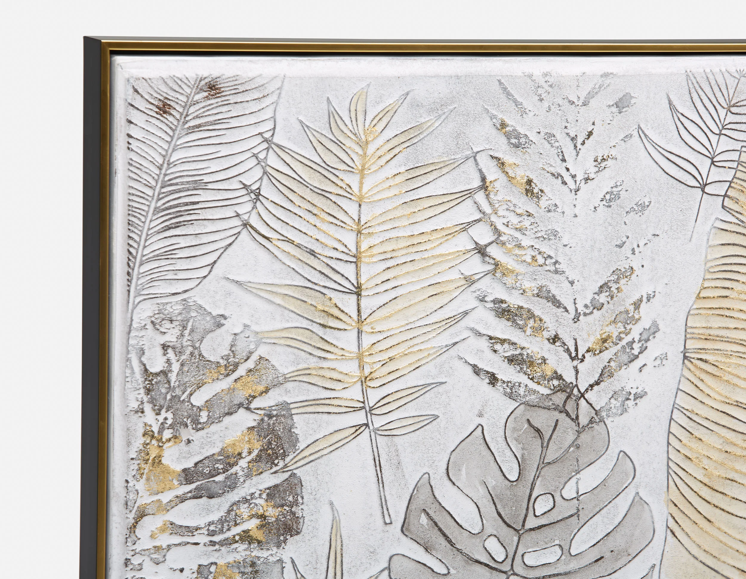 FEUILLES II — Framed hand embellished giclée 80x120cm - Image 2