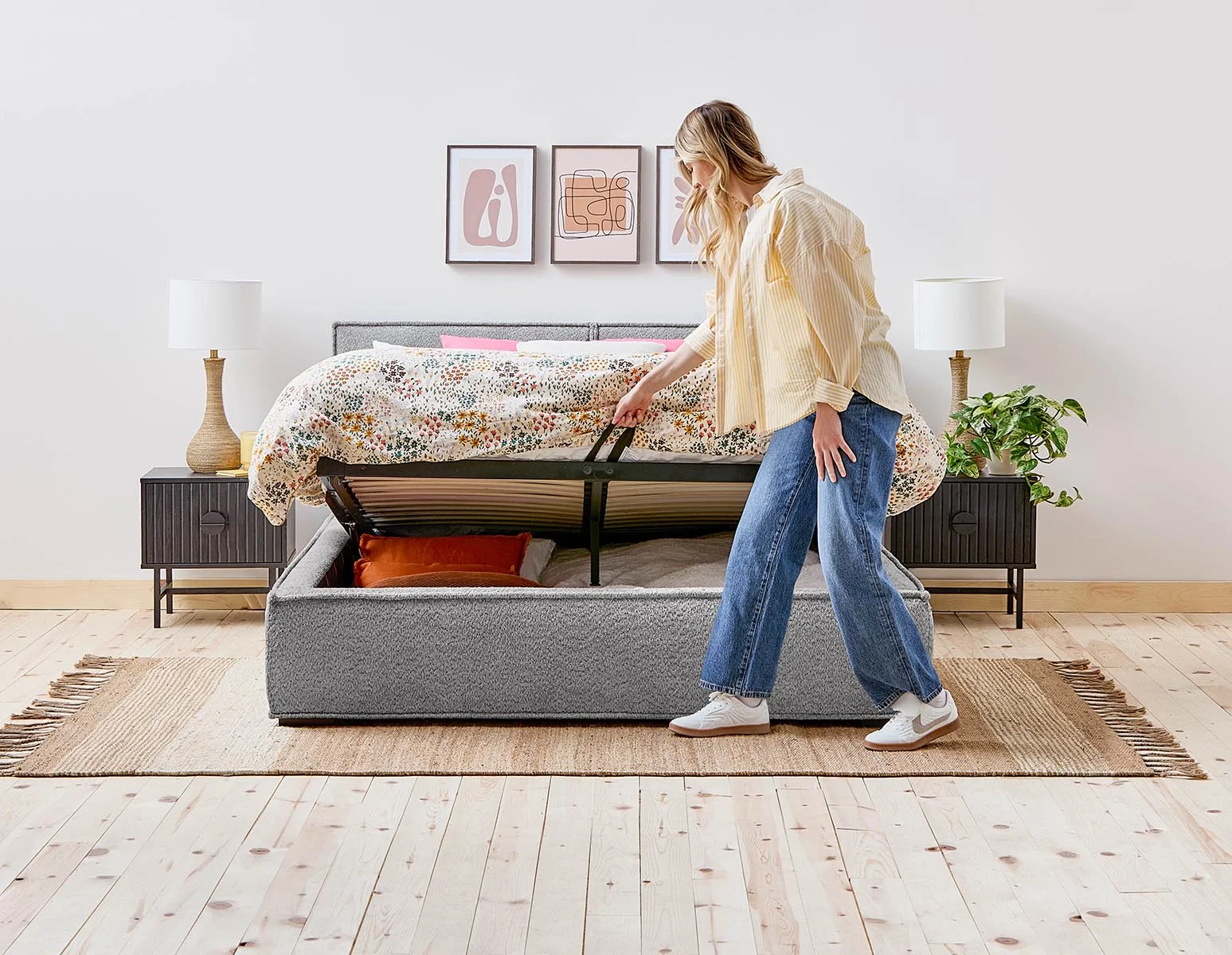 TONYA — Double size bed with storage (63-09-74-30) - Image 11