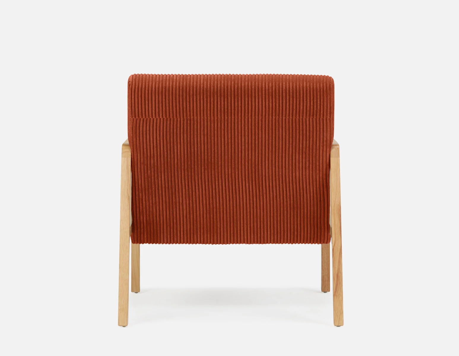 BECKETT — Armchair with corduroy and rattan accents (58-39-40-45) - Image 8