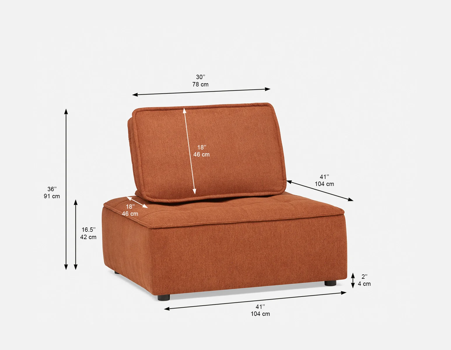 LEON — 1-pc modular interchangeable sofa (60-67-96-45) - Image 11