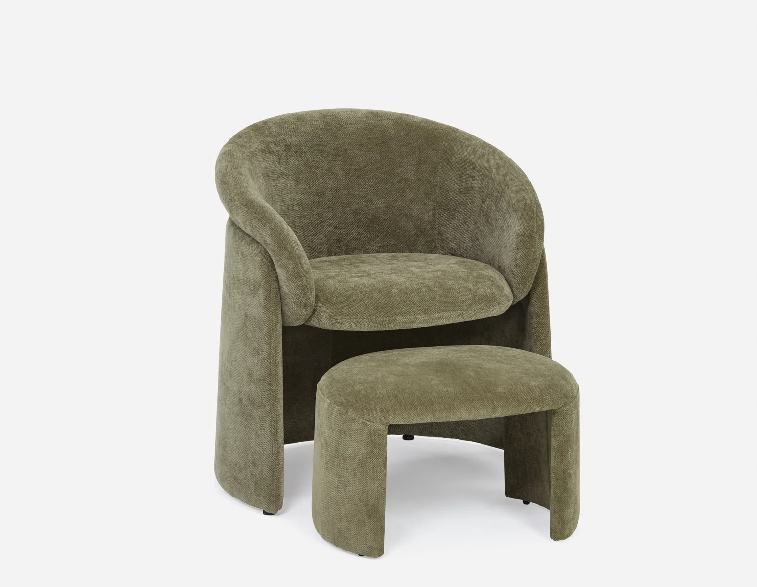 HANCHA — Modern accent chair with ottoman (03-82-64-70) - Image 12