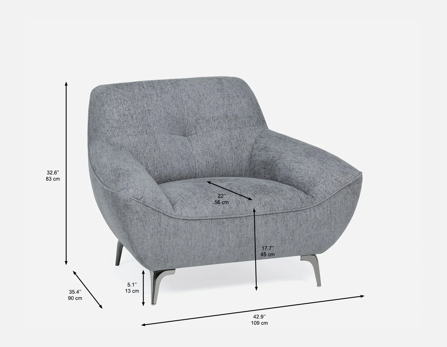 CLOVIS — Modern style armchair (79-78-40-30) - Image 10