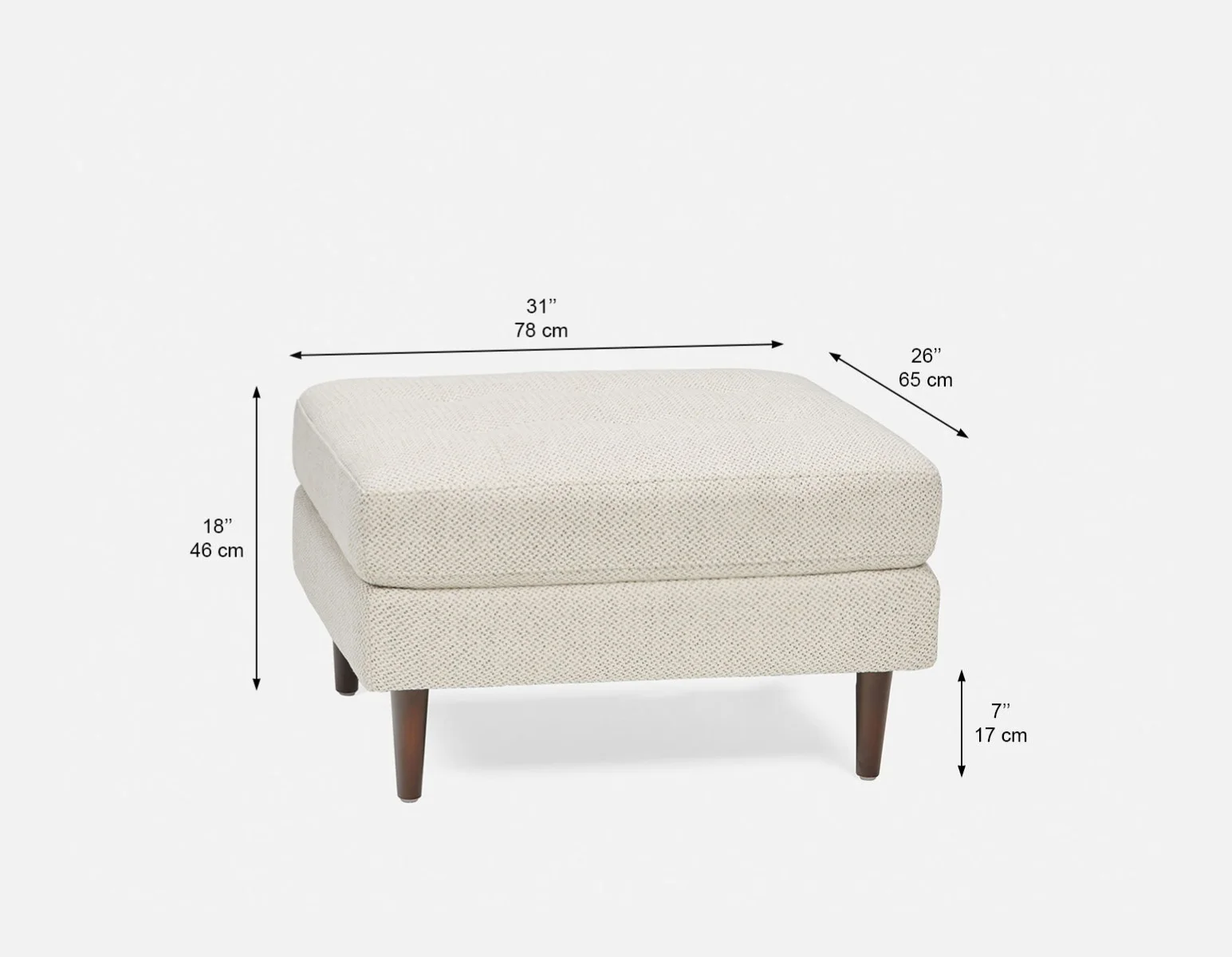 KINSEY — Tufted ottoman (39-46-83-95) - Image 5