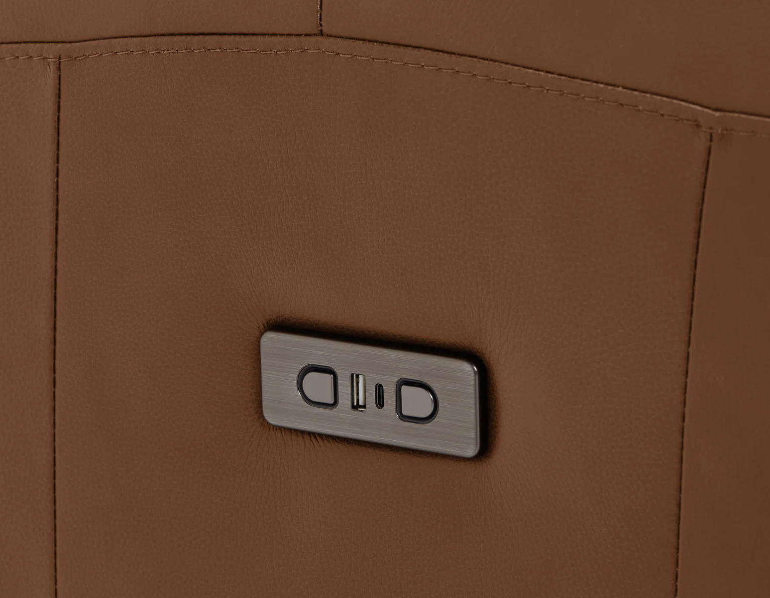 CALVERO — Contemporary power-reclining and glider 100% leather armchair with usb port (84-12-10-96-F) - Image 3