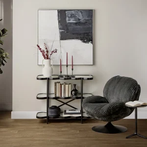 ROUSSEAU — Corduroy accent chair (57-77-60-02)
