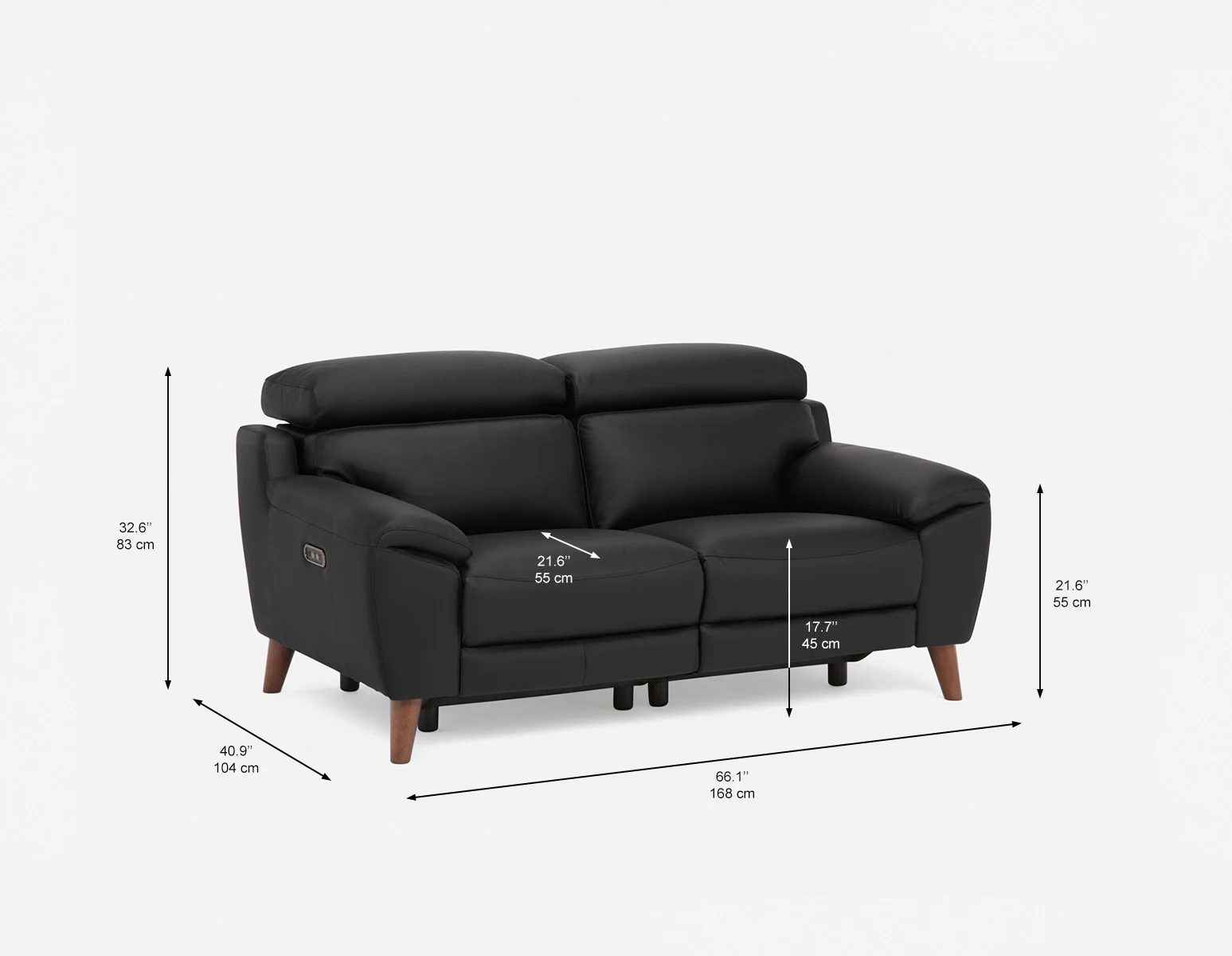 NILLIE — 100% leather power recliner contemporary loveseat (66-03-09-20) - Image 18